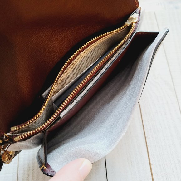 NWT Coach Tea Rose Floral Applique Black Clutch - Picture 7 of 11